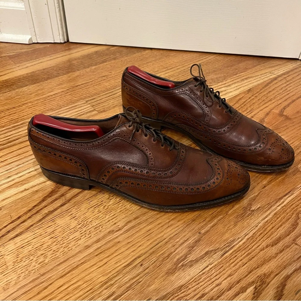 Allen Edmonds McAllister Men’s Brogue Leather Wingtip Dress Shoes Oxfords 10.5 C